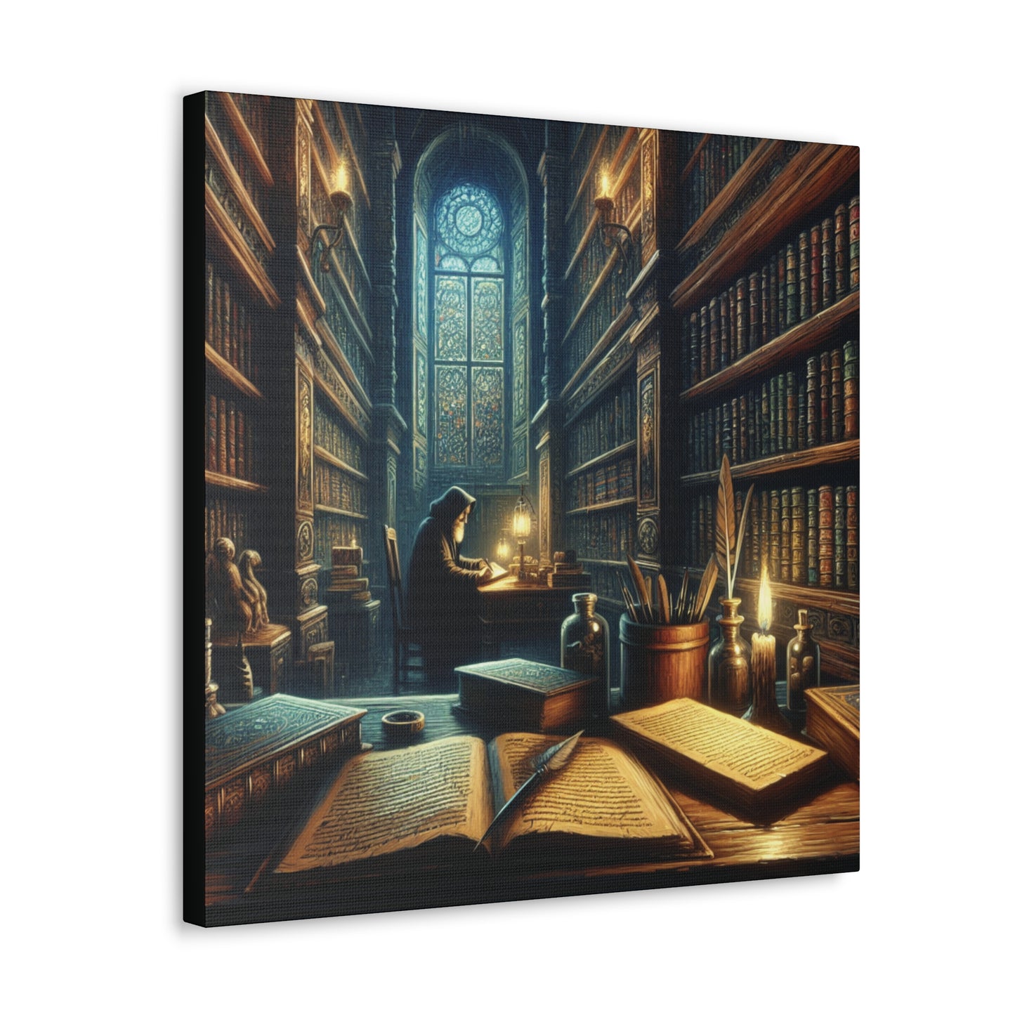 Library Scene Canvas Gallery Wrap
