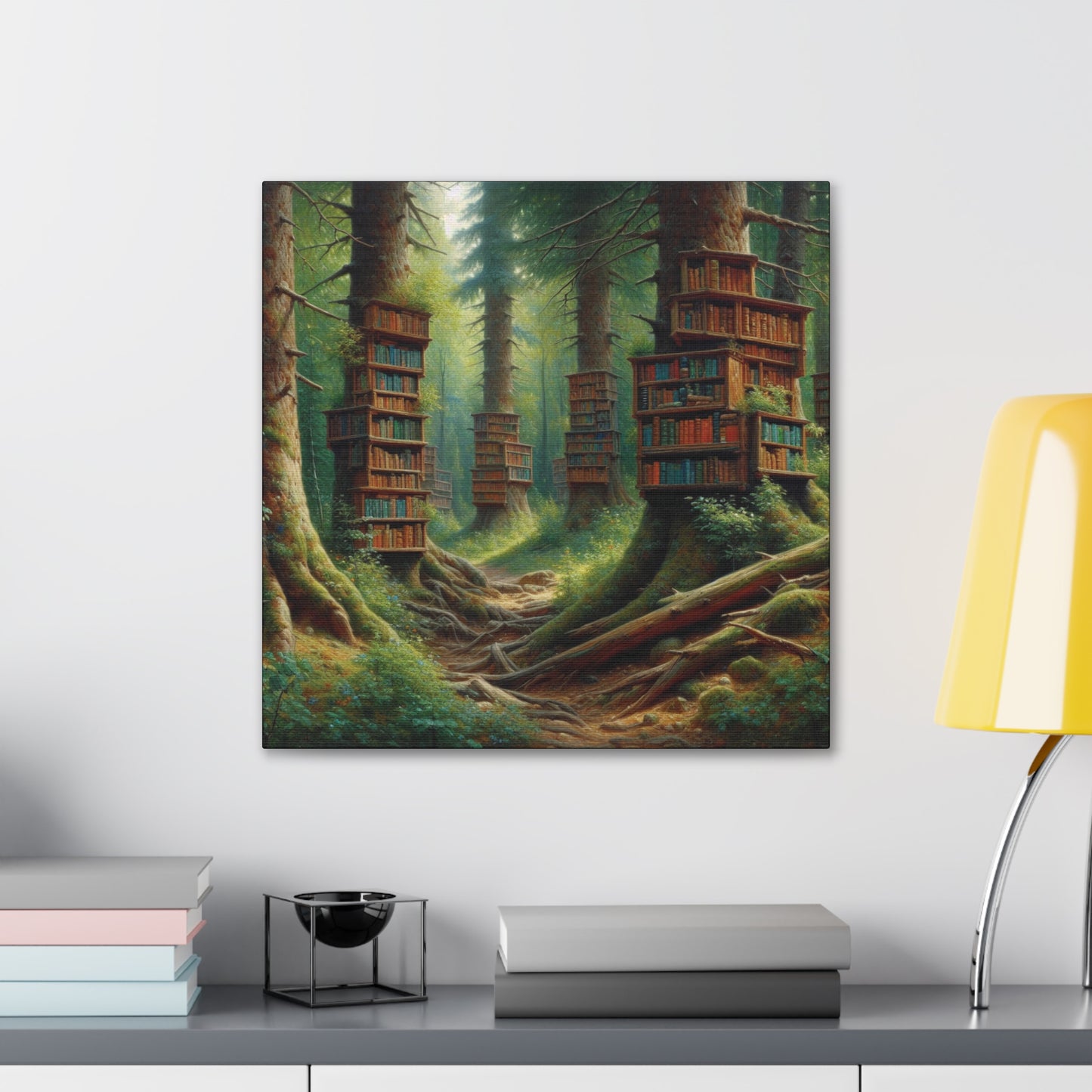 Forest Library Canvas Gallery Wrap