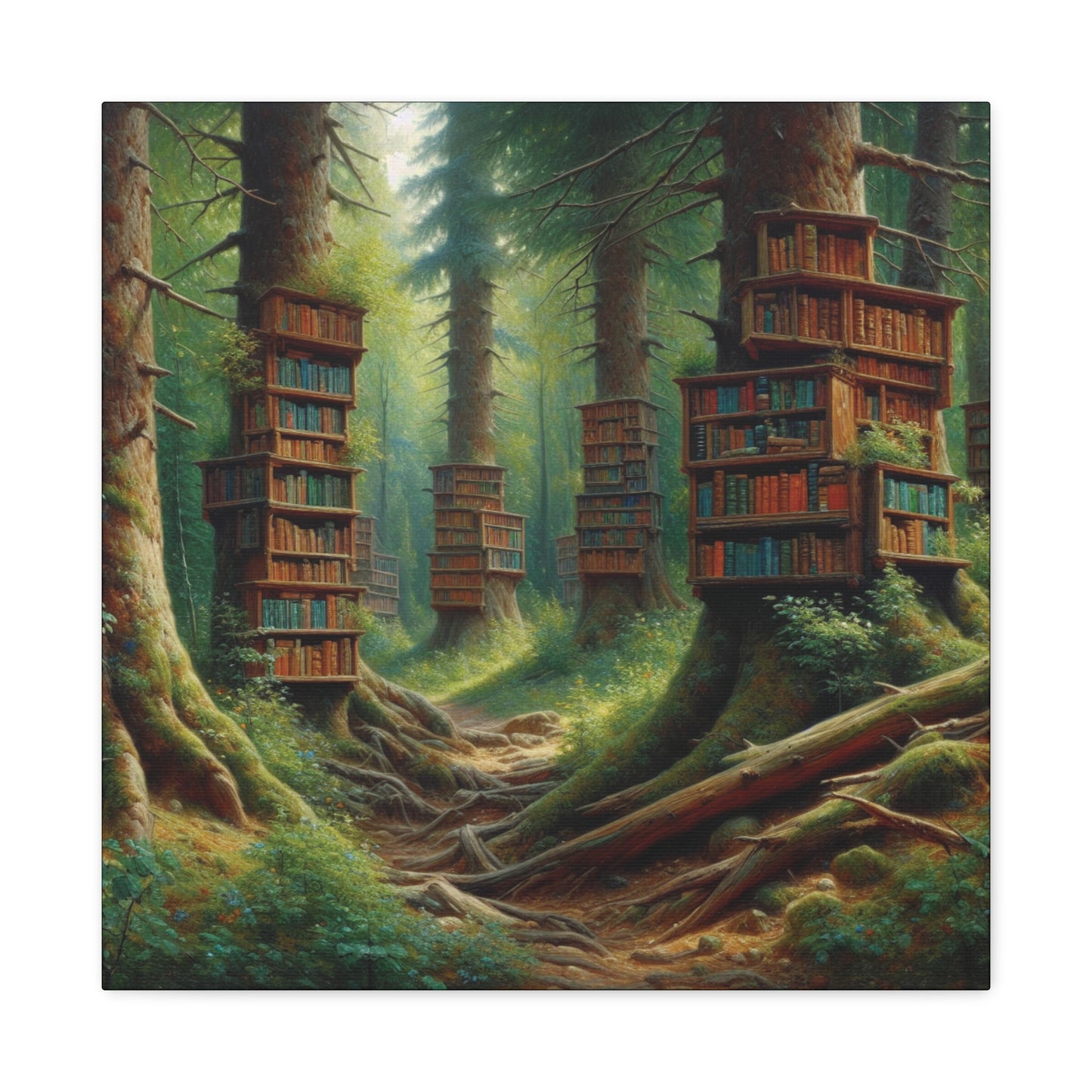 Forest Library Canvas Gallery Wrap