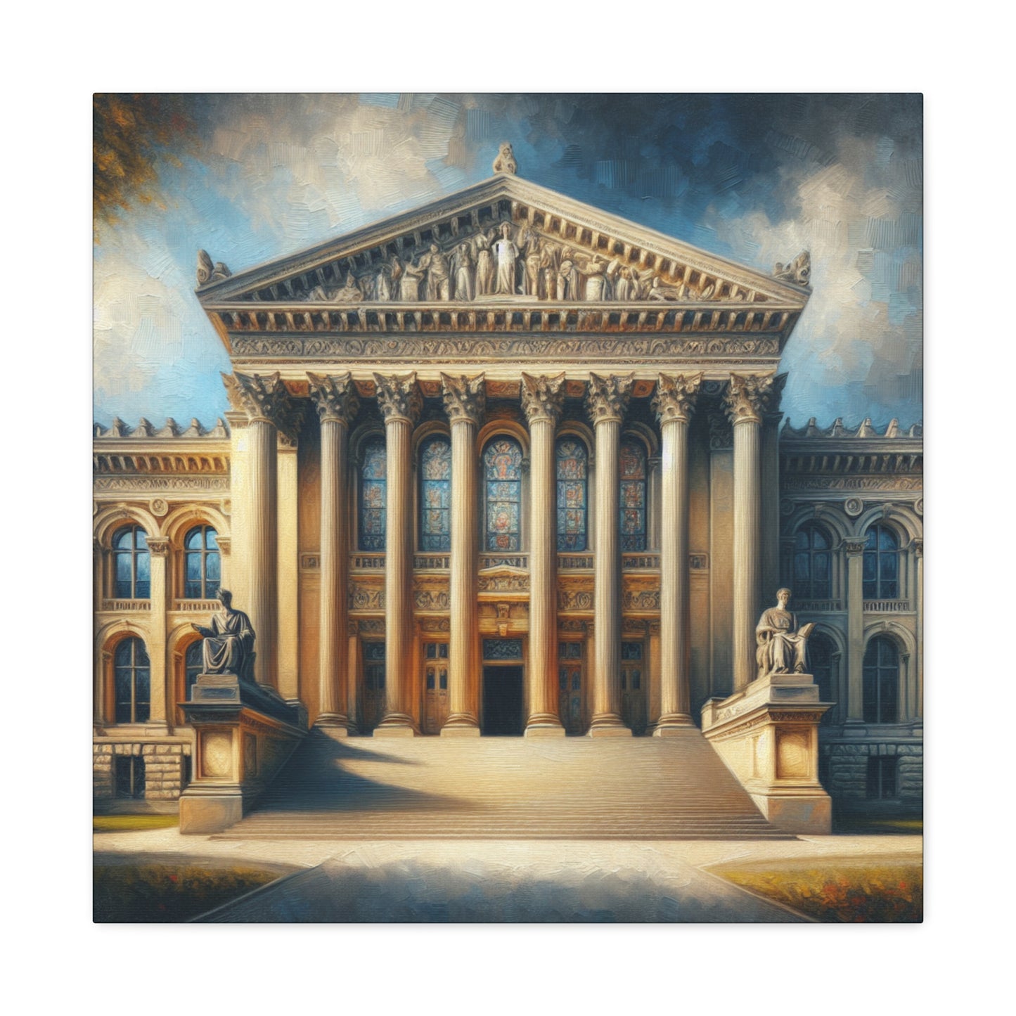 Grand University Building Canvas Gallery Wrap
