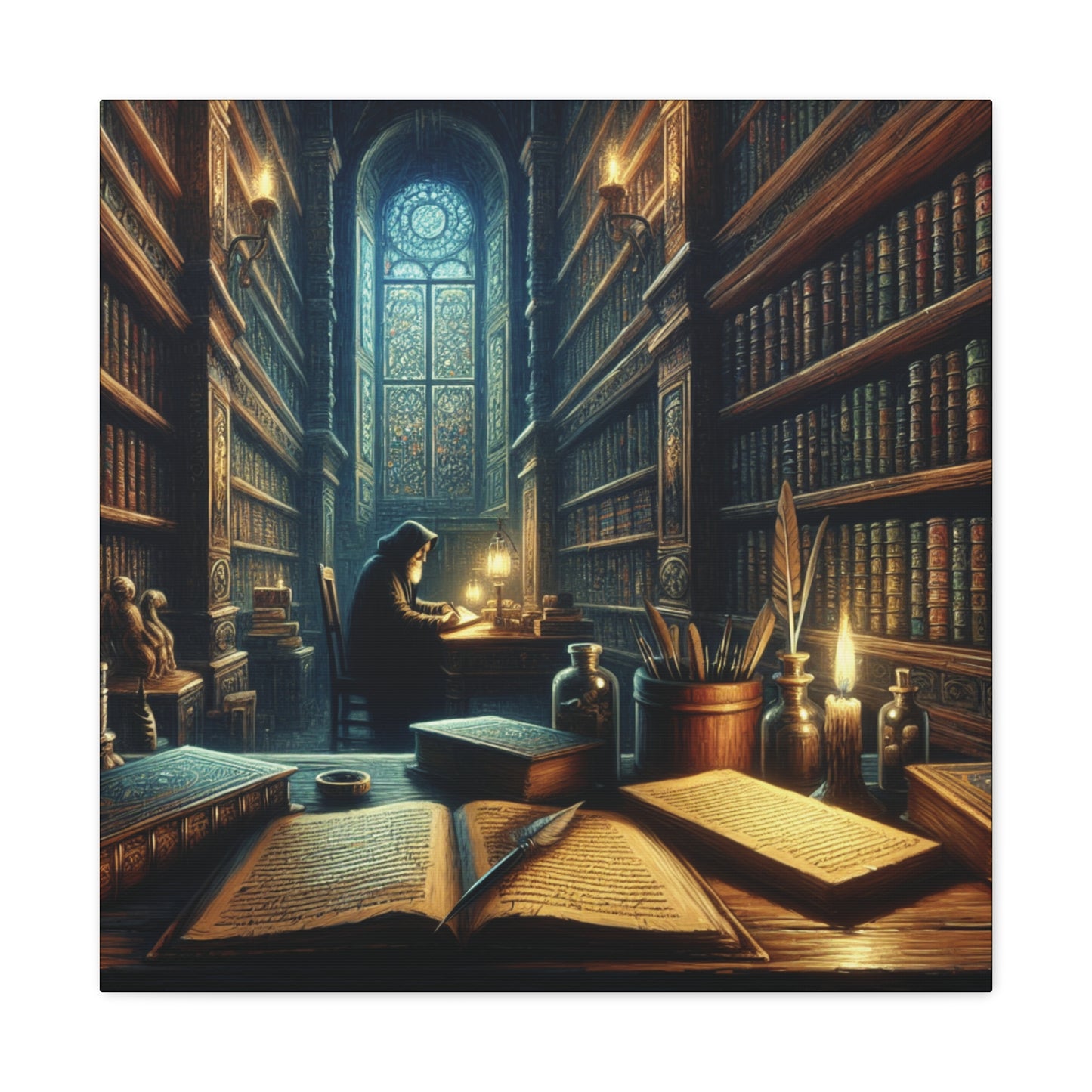 Library Scene Canvas Gallery Wrap