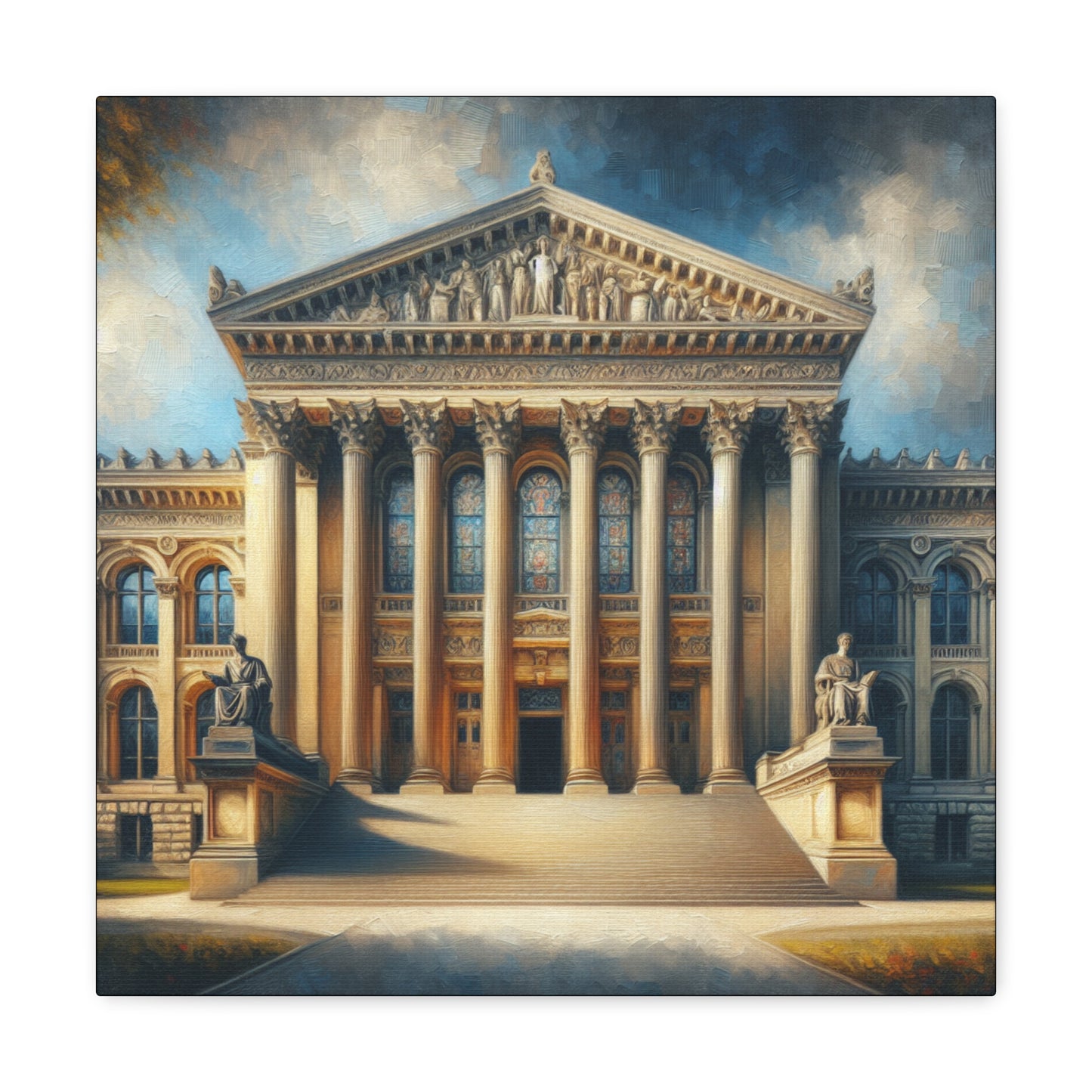 Grand University Building Canvas Gallery Wrap