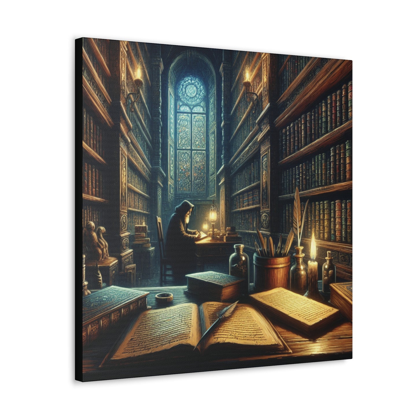 Library Scene Canvas Gallery Wrap