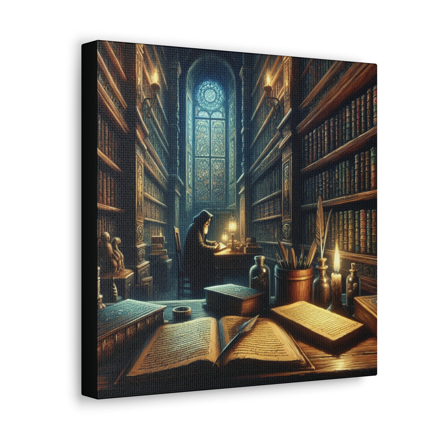 Library Scene Canvas Gallery Wrap