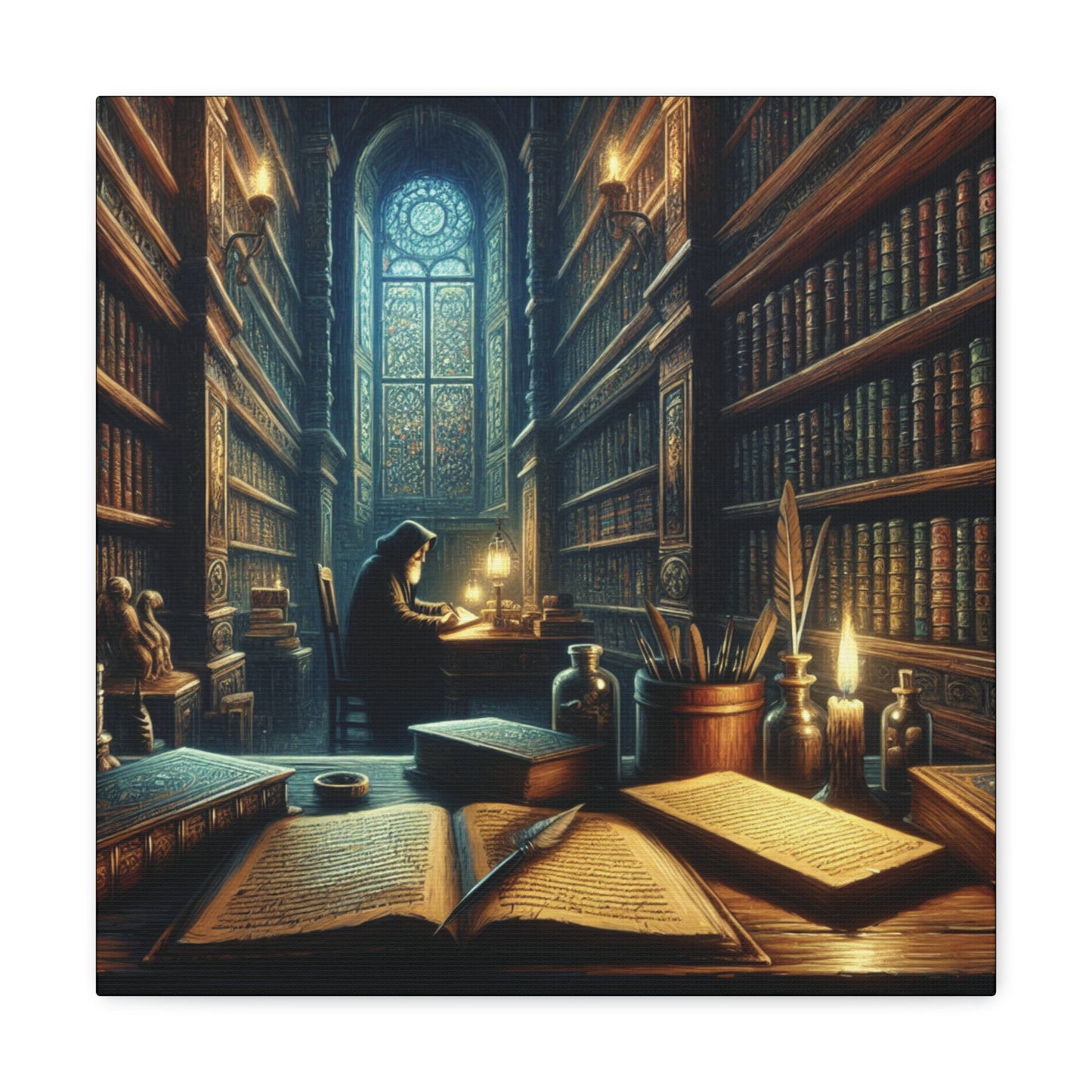 Library Scene Canvas Gallery Wrap