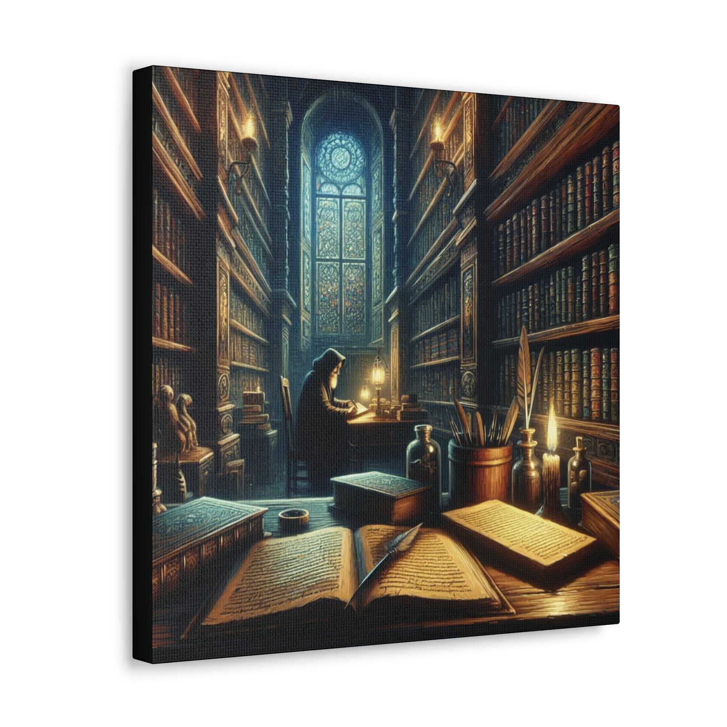 Library Scene Canvas Gallery Wrap