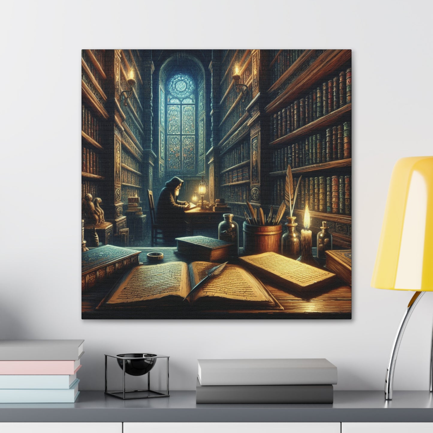 Library Scene Canvas Gallery Wrap
