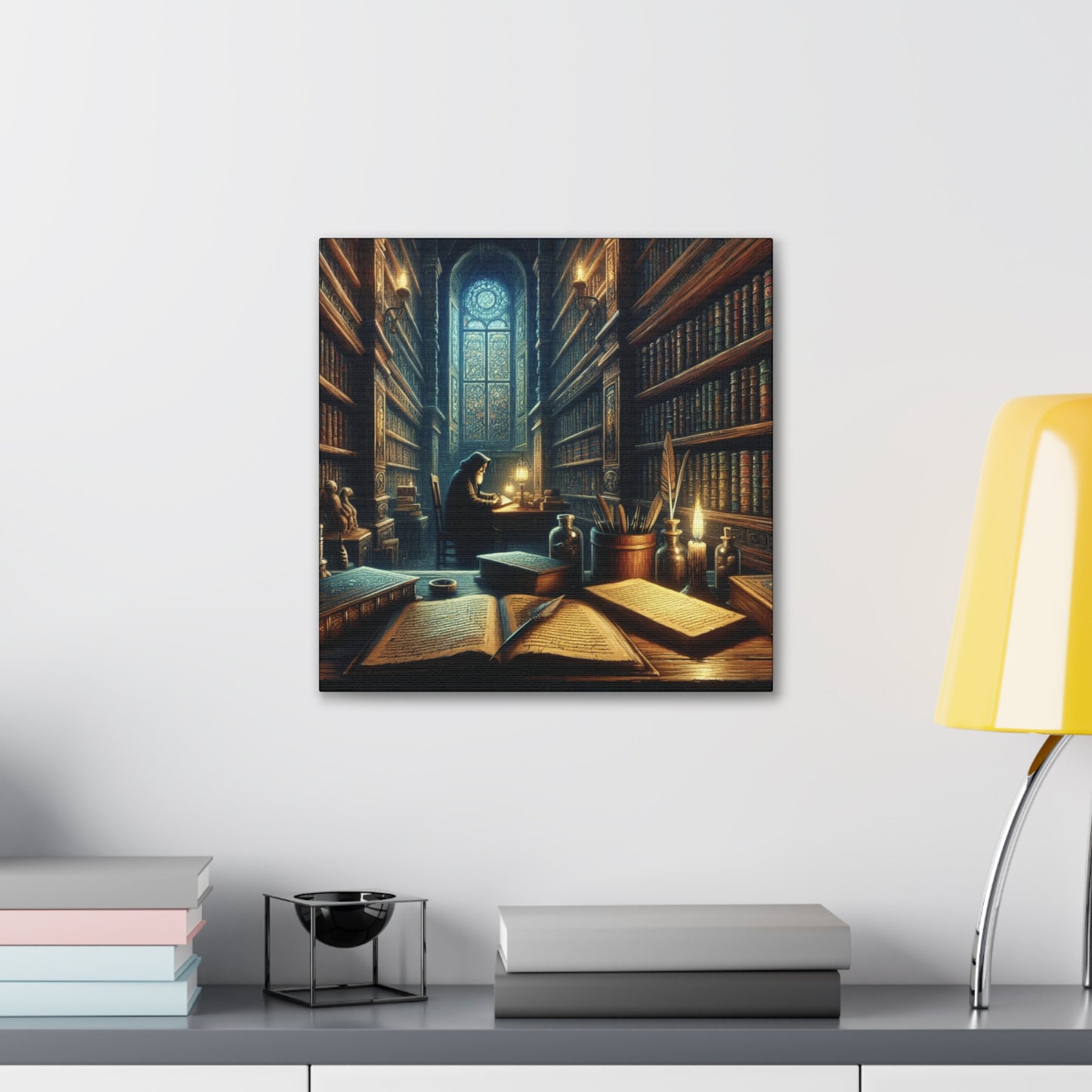 Library Scene Canvas Gallery Wrap
